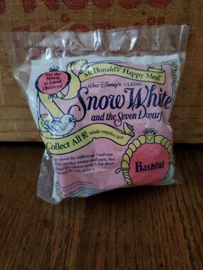 Vtg 1992 McDonald's Happy Meal Toy Snow White and the Seven Dwarves Bashful NEW